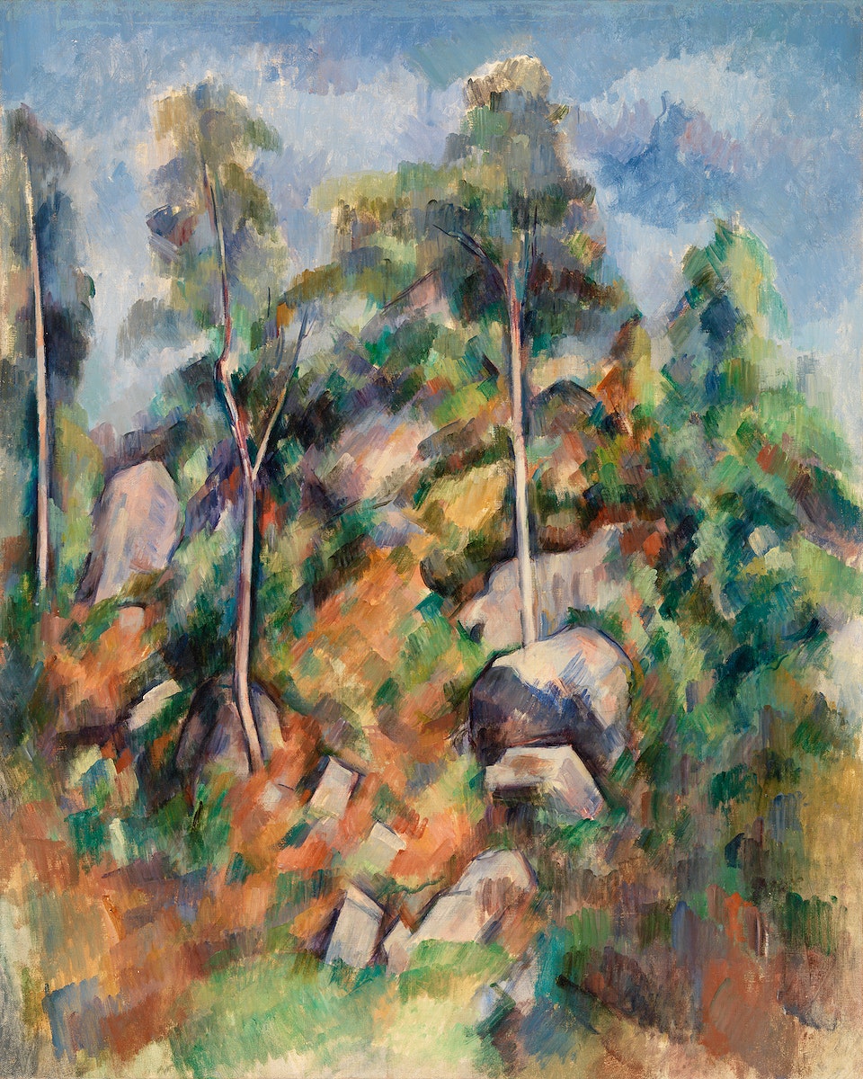 Rocks and Trees by Paul Cézanne