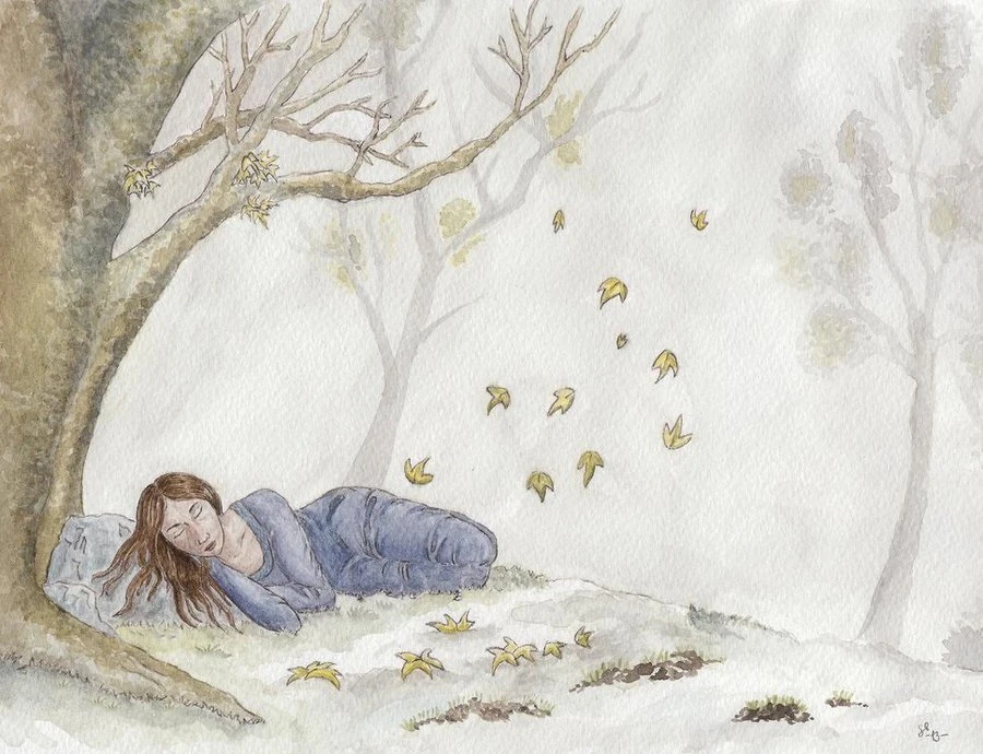 Arwen passing away on the mound of Cerin Amroth, by Szilvia Szarvas