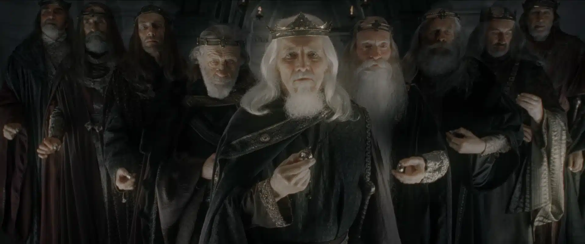 The Nine Kings of Men who became the Nazgul, as depicted by Peter Jackson in the Lord of the Rings film trilogy